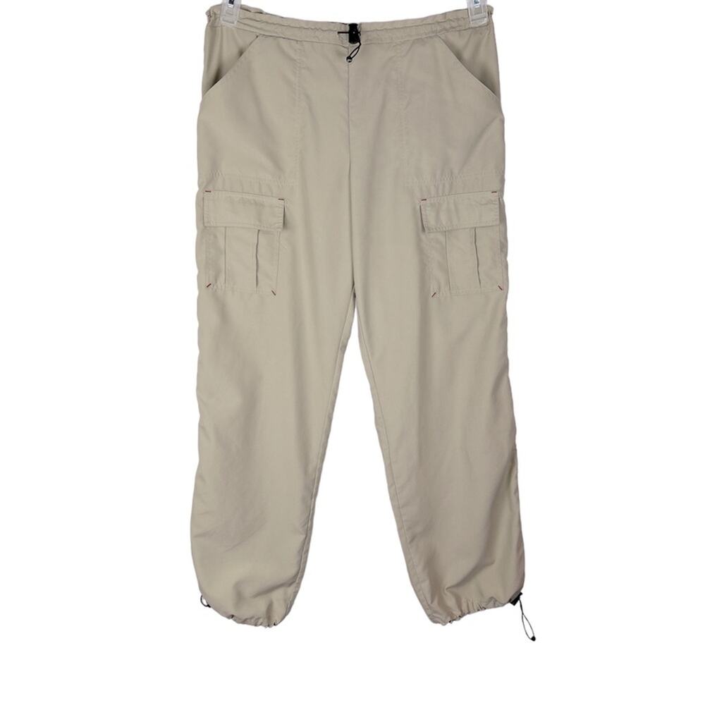 Mossimo Tan Lightweight Cargo Jogger Toggle Belt And Ankles Size Medium